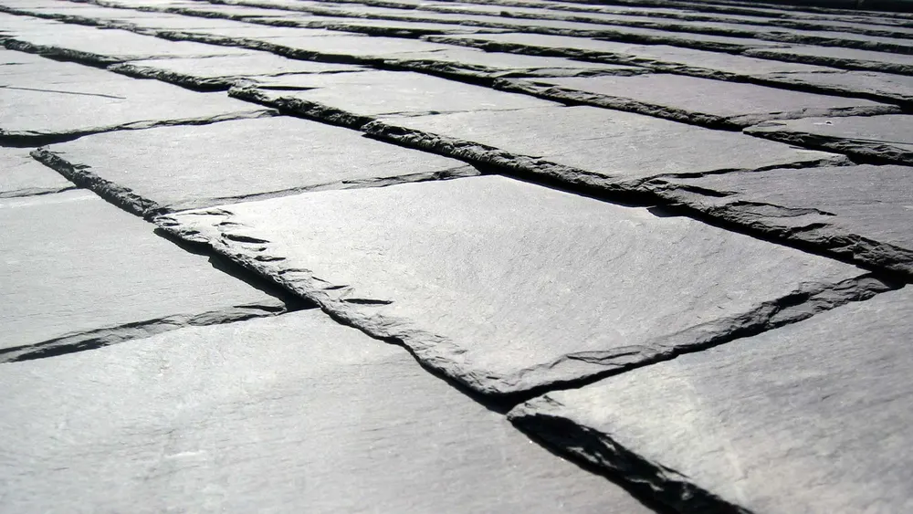 Natural slate roof