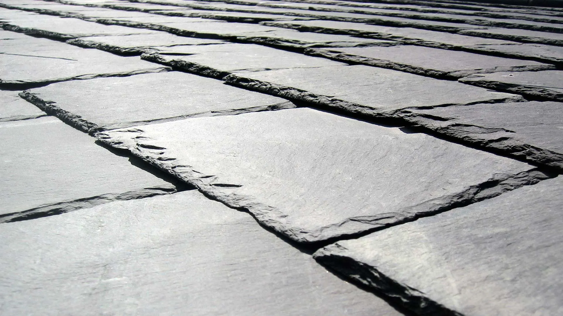 Natural slate roof